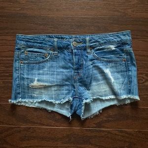 AE Distressed Denim Shorts